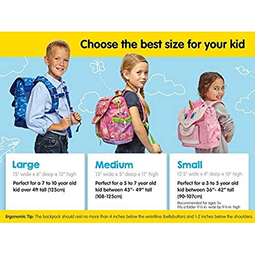 Bixbee Kids Backpack, Water Resistant Backpack for Girls & Boys with Pockets, Durable Zippers & Easy Carry Design - Perfect Size Children's Bookbag for School and Travel in Sparkalicious Purple