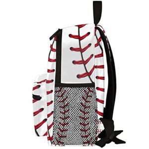 Sport Baseball Toddler Backpack for Boys and Girls,Baseball Lace Print Little Kids School Backpack for Daycare, Preschool, Kindergarten and Travel Children Bookbag with Chest Strap