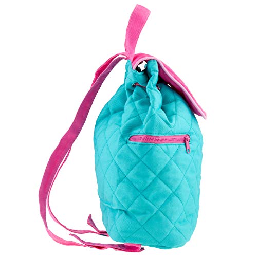 Stephen Joseph Kids' Unisex Toddler Back to School, Quilted Backpack, Hedgehog Turquoise, One Size