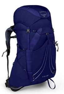 osprey eja 38 women’s backpacking pack, equinox blue, x-small