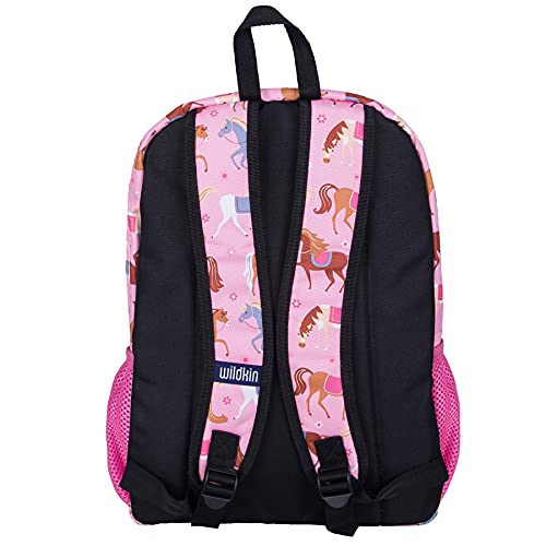 Wildkin 16-Inch Kids Backpack for Boys & Girls, Perfect for Elementary School Backpack, Features Padded Back & Adjustable Strap, Ideal Size for School & Travel Backpacks (Horses)