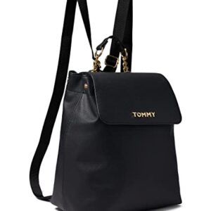 Tommy Hilfiger Kendall II Flap Backpack-Saffiano PVC Black One Size