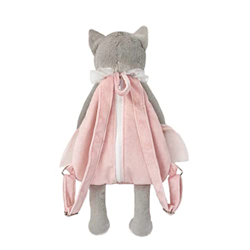 MON AMI Celeste Cat Soft Plush Backpack, Toddler Backpack, Kids Backpack, Adjustable Straps & Zipper Storage Compartment, Travel Backpack,Gift for Kids, Pre-School, Daycare, 21", Valentine's Day Gift