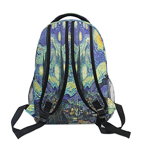 ALAZA Van Gogh's Starry Night Backpack Daypack College School Travel Shoulder Bag