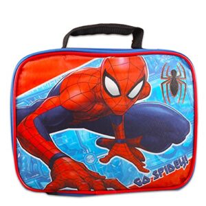 Marvel Shop Spiderman School Supplies for Kids - Bundle with Spiderman Backpack and Lunch Bag Plus Stickers, Water Bottle, and More (Marvel School Supplies)