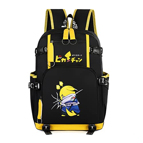 WZCSLM 15.6 Inch Stylish Computer Backpack Teens Bag College School Casual Daypack With USB Port Business Backpack Laptop Bag for Cartoon Glow at nightPattern (lightning)