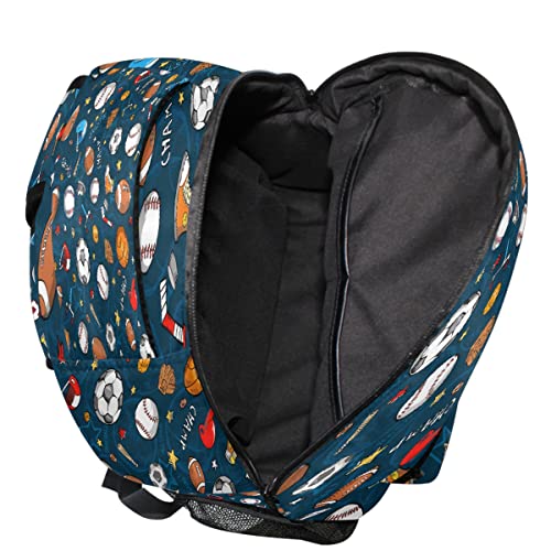Baseball Backpacks for Boys Football Sport Theme School Backpack Bookbags for Kids Students