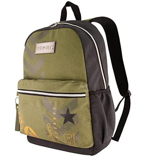 Concept One Call of Duty 13 Inch Sleeve Laptop Backpack, Padded Computer Bag for Commute or Travel, Multi, Green, One Size