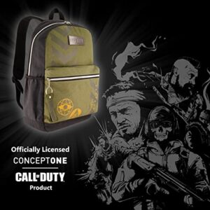 Concept One Call of Duty 13 Inch Sleeve Laptop Backpack, Padded Computer Bag for Commute or Travel, Multi, Green, One Size