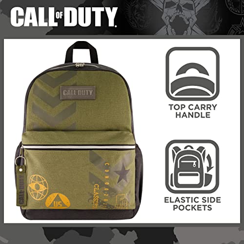 Concept One Call of Duty 13 Inch Sleeve Laptop Backpack, Padded Computer Bag for Commute or Travel, Multi, Green, One Size