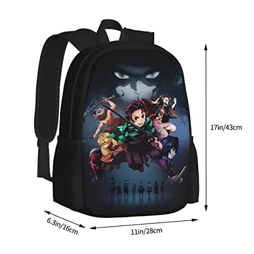 OTRPLIR Anime Backpack Durable Bookbag 17 Inch Large Capacity Laptop Bags 3D Printed Manga Daypacks