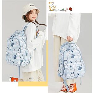 Cute Cat Casual Daypack Teens Elementary School Backpack Students Bookbag for Girls Boys