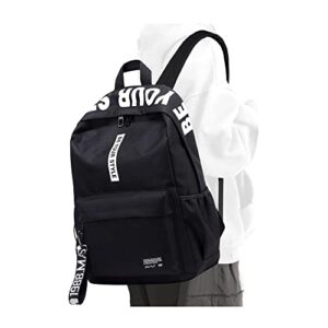black backpacks for teen girls high school , middle school students bookbag outdoor travel daypack for women men, lightweight casual university laptop back pack for 14″ laptop