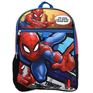 Marvel Spiderman Backpack accessories 6 piece Value Set for Boys