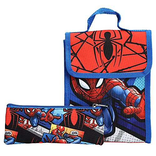 Marvel Spiderman Backpack accessories 6 piece Value Set for Boys