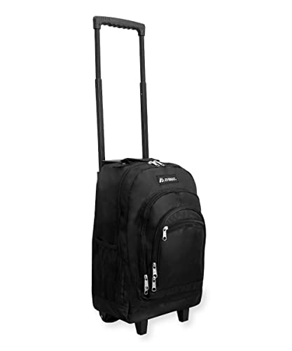 Everest Wheeled Backpack, Black, One Size