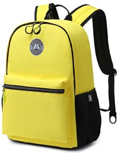lohol lightweight & casual daypacks for men, women & students, perfect daily backpack for school, work, and travel (yellow)