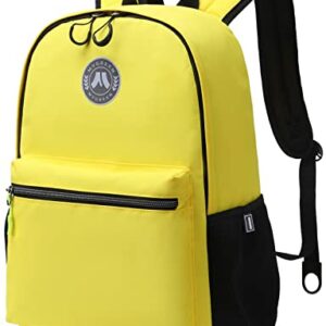 Lohol Lightweight & Casual Daypacks for Men, Women & Students, Perfect Daily Backpack for School, Work, and Travel (Yellow)