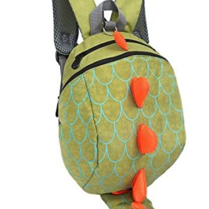 ZHUANNIAN Kids Toddlers Dinosaur Backpack with Safety Leash for Boys Girls(Green)