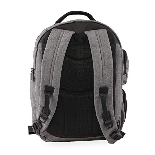 Original Penguin Men's Fletcher Laptop Backpack, Grey Crosshatch, 19 in