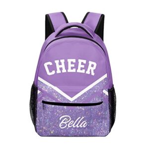 xiucoo cheer purple backpack personalized name waterproof travel bag for boys girls gift