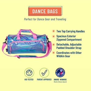 Wildkin Kids Dance Bag for Boys and Girls, Ideal Size for Ballet Class and Dance Recitals,100% Polyester Fabric Laminated Dance Duffel Bags Measures 17 x 8.5 x 8.5 Inches (Mermaid Scales)
