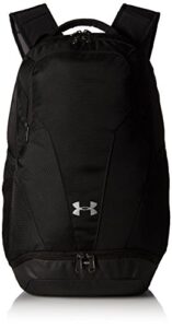 under armour team hustle 3.0 backpack, black//silver, one size fits all