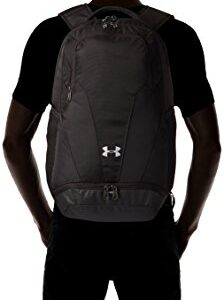 Under Armour Team Hustle 3.0 Backpack, Black//Silver, One Size Fits All