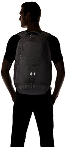 Under Armour Team Hustle 3.0 Backpack, Black//Silver, One Size Fits All