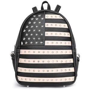 montana west patriotic backpack for women studded casual daypack american flag concealed carry travel bags us04g-9110bk