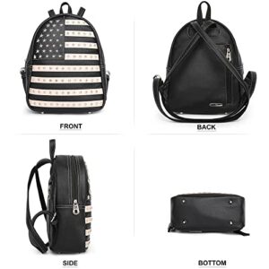 Montana West Patriotic Backpack for Women Studded Casual Daypack American Flag Concealed Carry Travel Bags US04G-9110BK