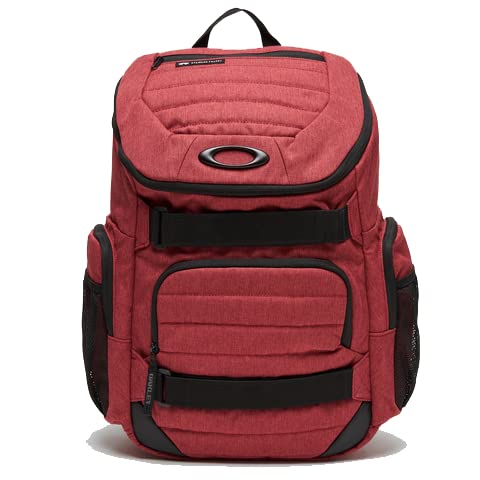 Oakley Men's 30L Enduro 3.0 Big Iron Red Backpack for Hiking Backpacking Camping Traveling + BUNDLE with Designer iWear Collapsible Water Bottle with Carabiner