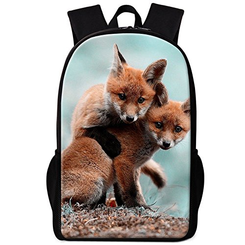 Dispalang Cute Fox Backpack for Children Cool School Bag Pattern for Girls Boys Day Pack