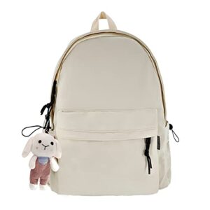 sportbang school backpack college high school bags for boys girls teens lightweight bookbag travel backpacks for men women (white, one size)