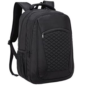 hawlander black backpack for school or business work, with padded laptop compartment, small, 25l