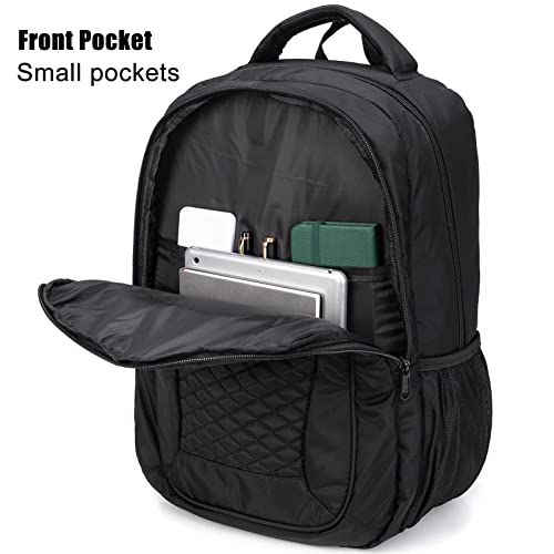 HawLander Black Backpack for School or Business Work, with Padded Laptop Compartment, Small, 25L