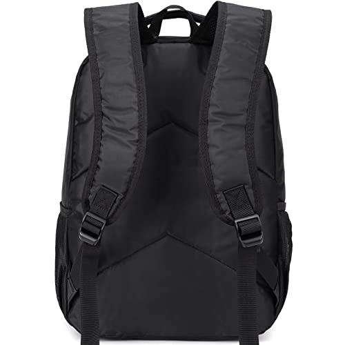 HawLander Black Backpack for School or Business Work, with Padded Laptop Compartment, Small, 25L