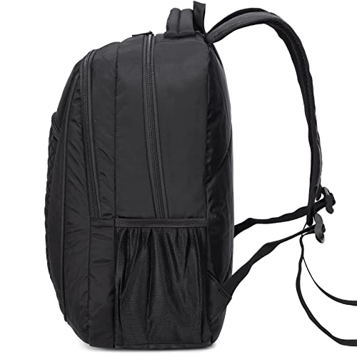 HawLander Black Backpack for School or Business Work, with Padded Laptop Compartment, Small, 25L