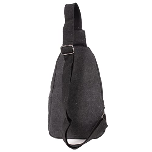 WESTEND Crossbody Canvas Sling Bag Backpack with Adjustable Strap, Charcoal