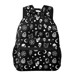 gothic skull backpack for school adults teens goth laptop backpacks book bags for college travel for boys girls, men women