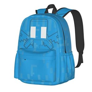 zoseny kids backpack for boys girls,cute travel girls backpack(17-inch), light blue laptop backpacks for women men.
