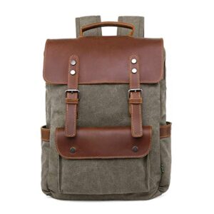 tsd brand valley hill canvas backpack (olive)