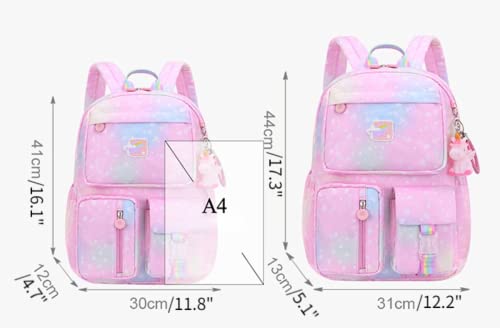 HUIHSVHA Cute Pink Backpack Large Capacity School Laptop Bag Bookbag, Casual Travel Daypack for Teens Girls Students