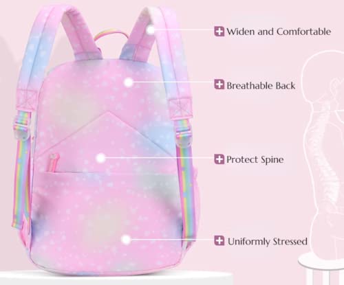 HUIHSVHA Cute Pink Backpack Large Capacity School Laptop Bag Bookbag, Casual Travel Daypack for Teens Girls Students