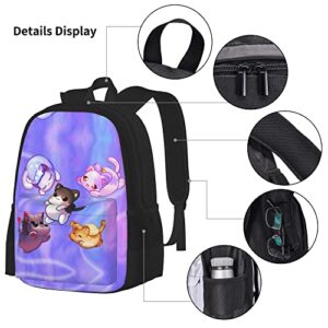 Anime cat theme backpack set 3d Light Weight Bookbag 3 pice with lunch box lunch bag And pencil case pencil bag For Girls