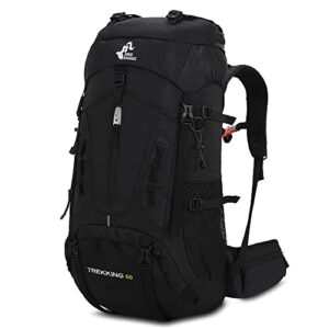 ruru monkey 60l hiking backpack with rain cover lightweight travel camping daypack backpack