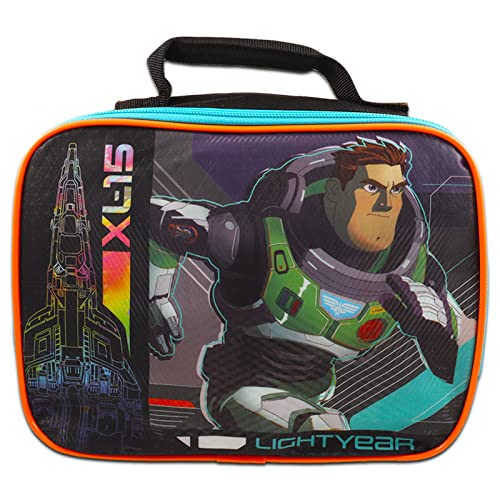 Disney Bundle Buzz Lightyear Backpack with Lunch Box Set - Lightyear Backpack for Boys Bundle with Insulated Lunch Bag, Water Bottle, Buzz Lightyear backpack toddler