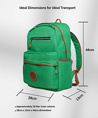 NPO nJoy Laptop Backpack,Fashion Slim Durable Laptops Backpack , Stylish Water Repellent College School Computer Bag for Women & Men Fits 16 Inch Laptop and Notebook (Green)