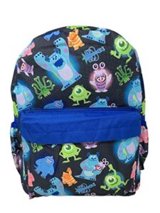disney monsters inc allover print 16″ large school backpack