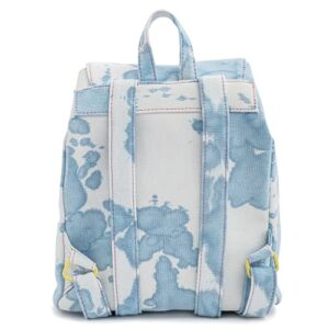 Loungefl Valfre Lucy Blue Acid Wash Denim Backpack